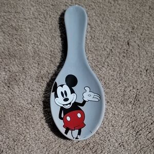 Disney Gray and Black Mickey Mouse Spoon Rest Cooking Utensil